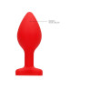 Ouch! Plug Bijou Anal Silicone Heart Rouge 6 x 2.8 cm